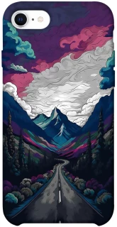 Чехол на Apple iPhone SE (2020) Нарисованные горы фото 1 из 1