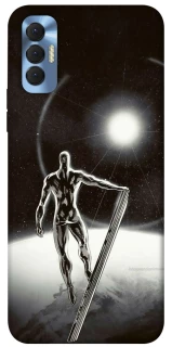 Чехол на TECNO Spark 8P Серебряный сёрфер фото 1 из 1