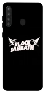 Чехол на Samsung Galaxy A21 Black Sabbath logo ver.2 фото 1 из 1