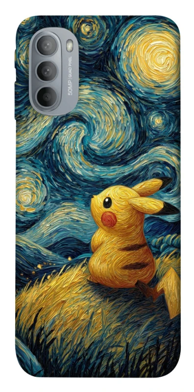 Чехол на Motorola Moto G31 Pikachu and Van Gogh фото 1 из 1