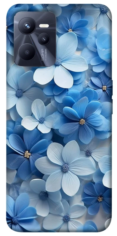Чехол на Realme C35 Синие цветы фото 1 из 1
