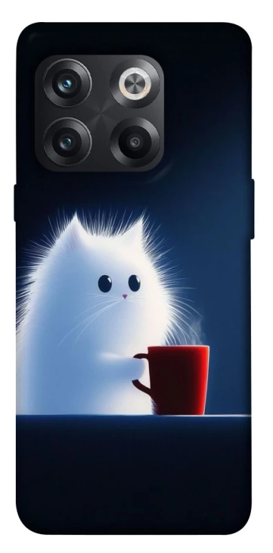Чехол на OnePlus 10T Чехол кот с кофе фото 1 из 1