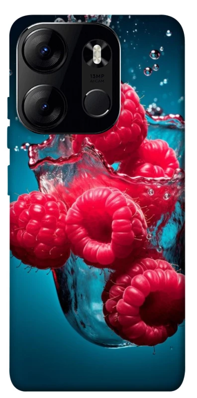 Чехол на Tecno Spark Go 2023 Малинка в воде фото 1 из 1
