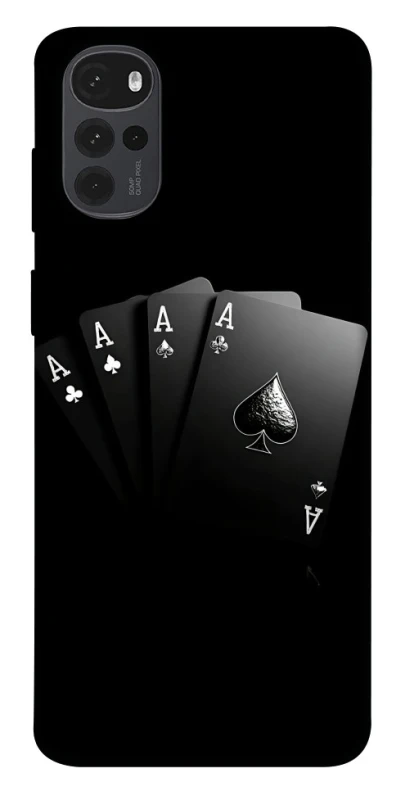 Чохол на Motorola Moto G22 Black Cards фото 1 з 1