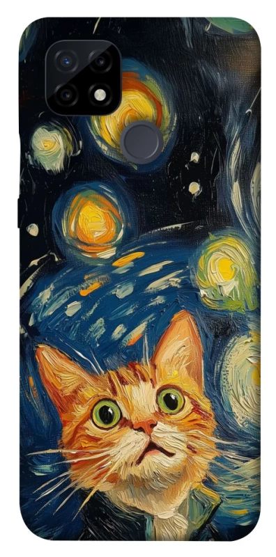 Чохол на Realme C21 paint cat фото 1 з 1