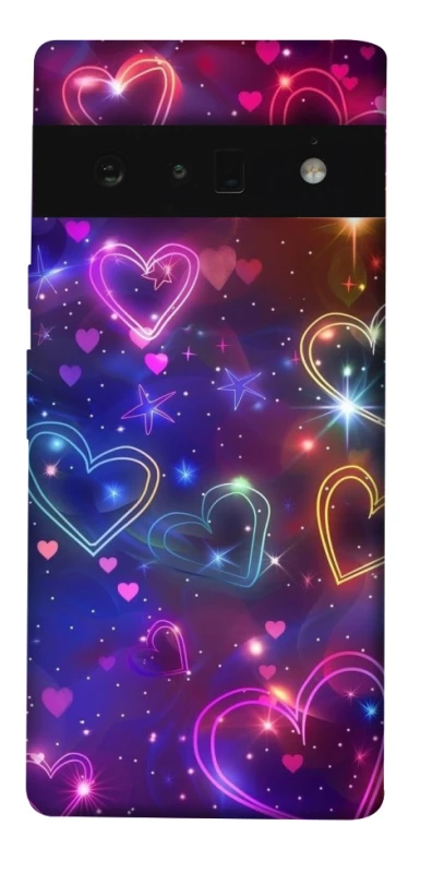 Чехол на Google Pixel 6 Pro Drawn hearts фото 1 из 1