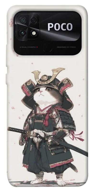 Чехол на Xiaomi Poco C40 Samurai Cat Warrior фото 1 из 1