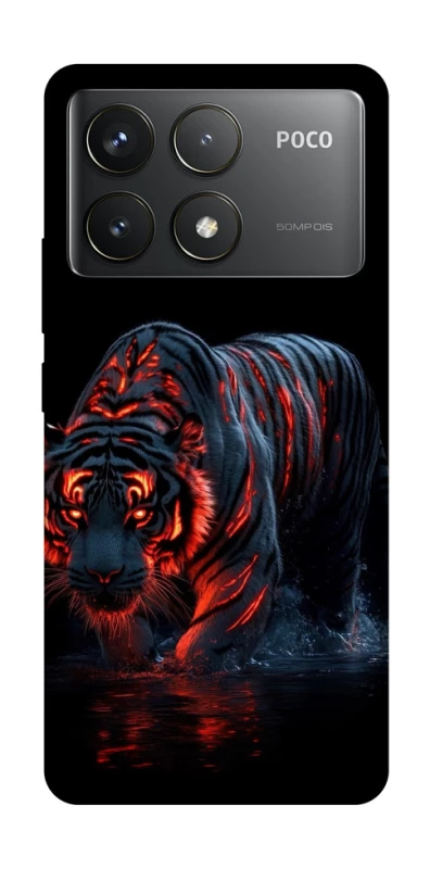 Чохол на Xiaomi Poco F6 Pro fire tiger фото 1 з 1