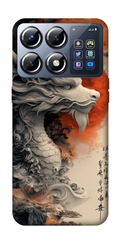 Чехол на Xiaomi POCO X8 Pro white dragon фото 1 из 1