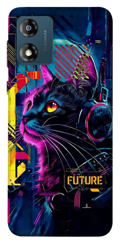 Чохол на Motorola Moto E13 Cyber Cat v2 фото 1 з 1