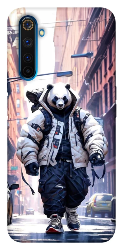 Чехол на Realme 6 Pro Панда курьер фото 1 из 1