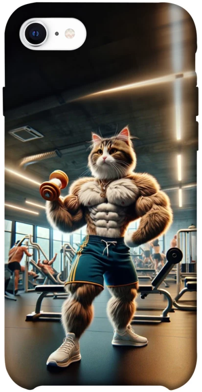 Чехол на Apple iPhone SE (2020) Качок кот фото 1 из 1