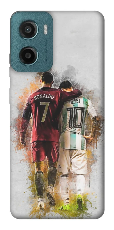 Чехол на Motorola Moto G06 Ronaldo и Messi фото 1 из 1