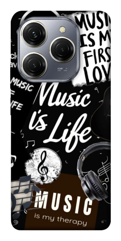 Чохол на TECNO Spark 20 Pro Music is Life фото 1 з 1