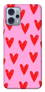 Чохол на Motorola Moto G23 Red hearts 2 фото 1 Чохол на Motorola Moto G23 Red hearts 2 фото 1 з 1