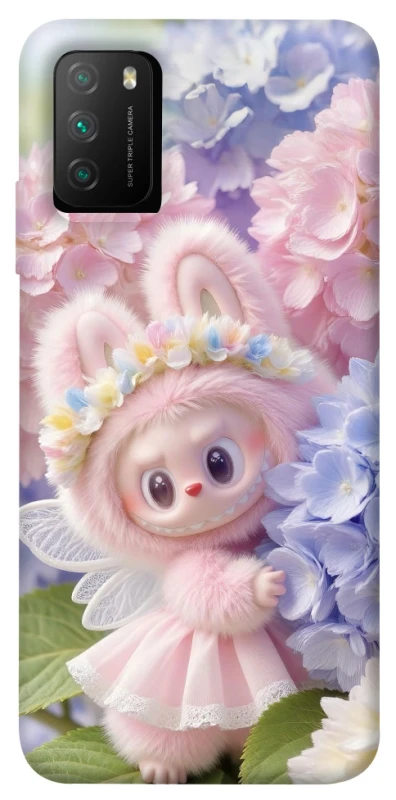 Чохол на Xiaomi Poco M3 Labubu & Flowers ver.1 фото 1 з 1