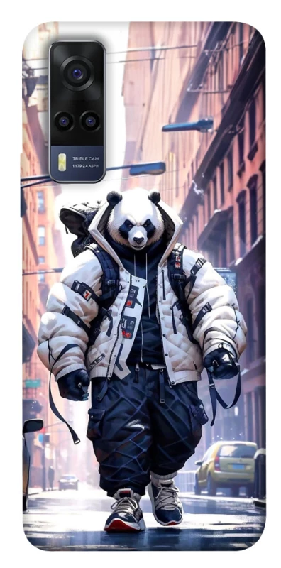 Чехол на Vivo Y53s Панда курьер фото 1 из 1