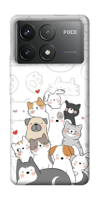 Чехол на Xiaomi Poco F6 Pro Funny Pets фото 1 из 1