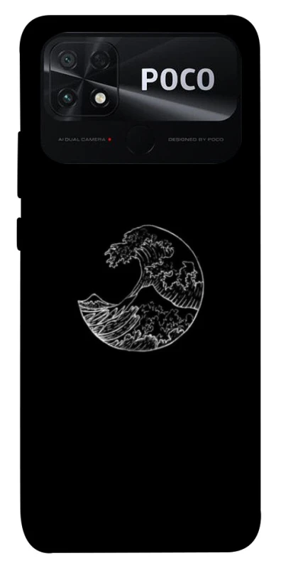 Чехол на Xiaomi Poco C40 Black tsunami фото 1 из 1