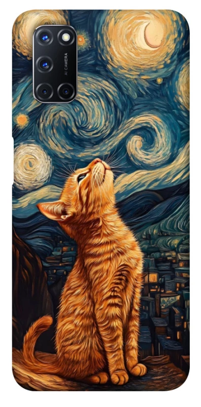 Чехол на Oppo A52 / A72 / A92 van gogh cat фото 1 из 1