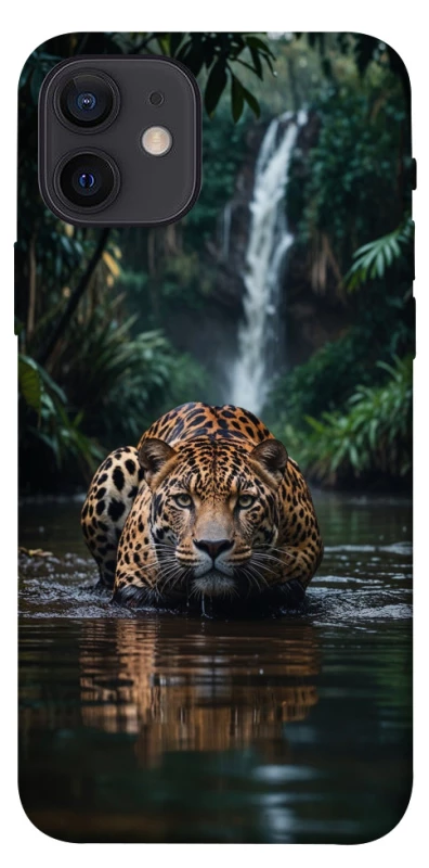 Чехол на Apple iPhone 12 (6.1") Leopard in water фото 1 из 1