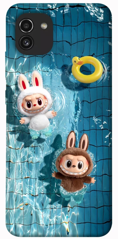 Чохол на Samsung Galaxy A03 Labubu in the pool фото 1 з 1