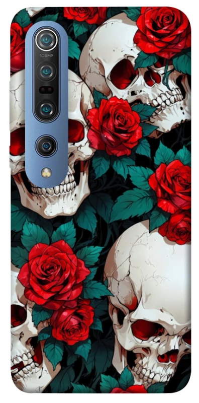 Чохол на Xiaomi Mi 10 / Mi 10 Pro skull and rose фото 1 з 1