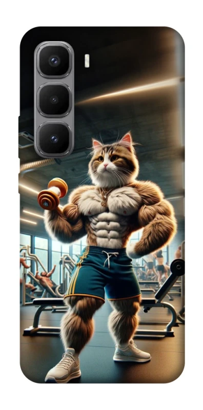 Чехол на Infinix Hot 60 Pro+ Качок кот фото 1 из 1