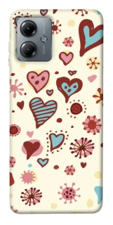 Чехол на Motorola Moto G14 Pretty hearts фото 1 из 1
