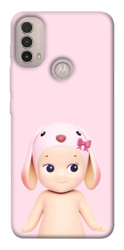 Чехол на Motorola Moto E40 Pink Ribbon Hop фото 1 из 1