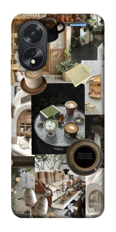 Чехол на Oppo A38 Coffee collage ver.4 фото 1 из 1