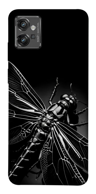Чехол на Motorola Moto G32 Black dragonfly фото 1 из 1