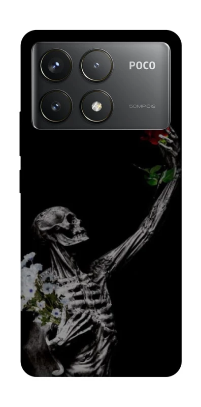 Чохол на Xiaomi Poco F6 Pro Skeleton vs Rose фото 1 з 1