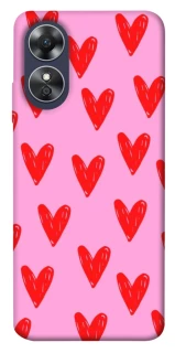 Чехол на Oppo A17 Red hearts 2 фото 1 из 1