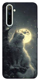 Чехол на Realme 6 Кот под луной фото 1 из 1