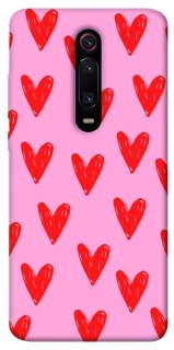 Чехол на Xiaomi Redmi K20 / K20 Pro / Mi9T / Mi9T Pro Red hearts 2 фото 1 из 1