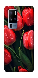 Чохол на Vivo X50 Pro+ Червоні тюльпани фото 1 Чохол на Vivo X50 Pro+ Червоні тюльпани фото 1 з 1