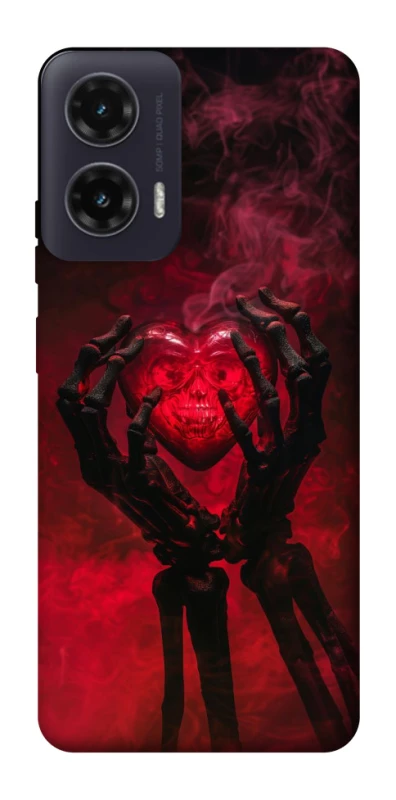 Чохол на Motorola Moto G35 Heart in the hands of a skeleton фото 1 з 1