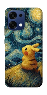 Чехол на Oppo A6 Pro 4G/5G Pikachu and Van Gogh фото 1 из 2