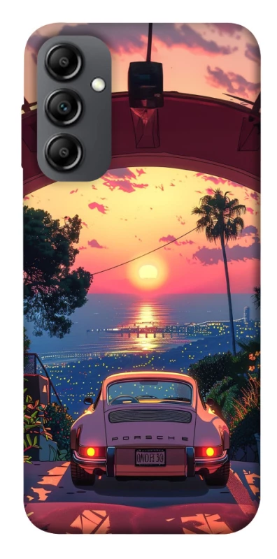 Чехол на Samsung Galaxy A14 4G/5G Porsche at sunset фото 1 из 1