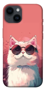 Чехол на Apple iPhone 14 (6.1") Сat with glasses фото 1 из 1