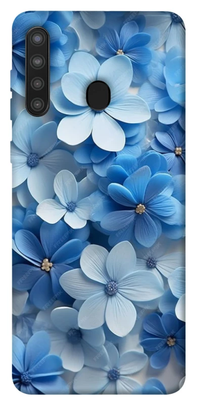 Чохол на Samsung Galaxy A21 Сині квіти фото 1 з 1