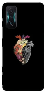 Чехол на Xiaomi Redmi K50 Gaming Heart with flowers фото 1 из 1