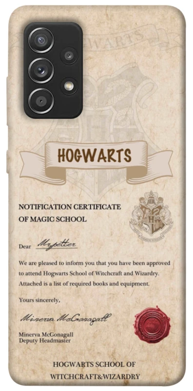 Чохол на Samsung Galaxy A52 4G / A52 5G The Hogwarts acceptance letter фото 1 з 1