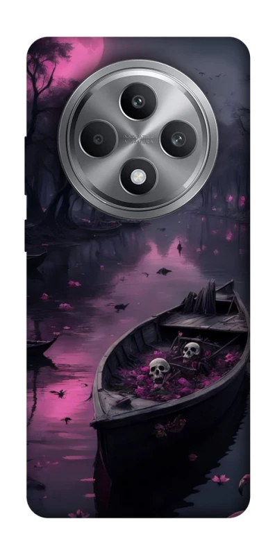 Чехол на Oppo Reno 12 F 4G Boat and flamingo фото 1 из 1