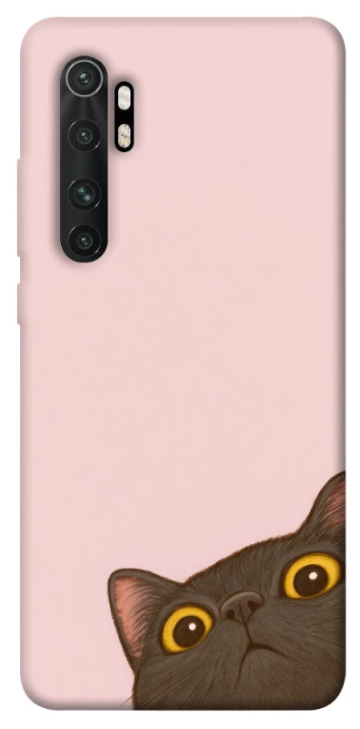 Чехол на Xiaomi Mi Note 10 Lite Peeping cat фото 1 из 1