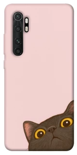 Чехол на Xiaomi Mi Note 10 Lite Peeping cat фото 1 из 1