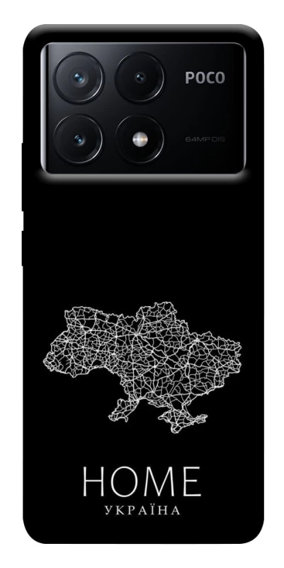 Чехол на Xiaomi Poco X6 Ukraine black map фото 1 из 1