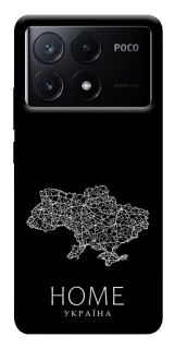 Чехол на Xiaomi Poco X6 Ukraine black map фото 1 из 1