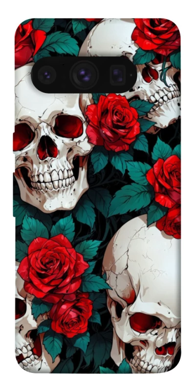 Чехол на Google Pixel 8 Pro skull and rose фото 1 из 1